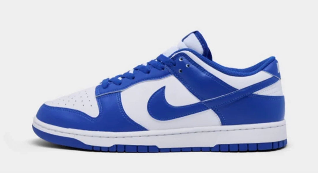 Nike Men's Dunk Low Retro Casual Shoes in White/White/Light Smoke Grey Size: 13.0