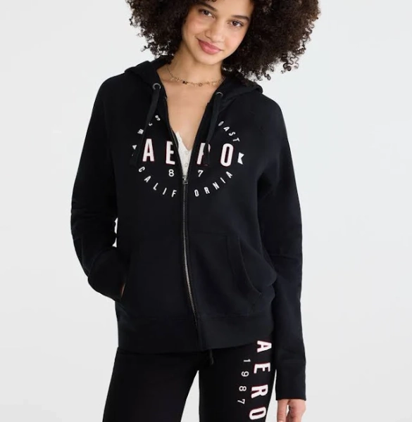 Aeropostale Womens' West Coast Full-Zip Hoodie Size
