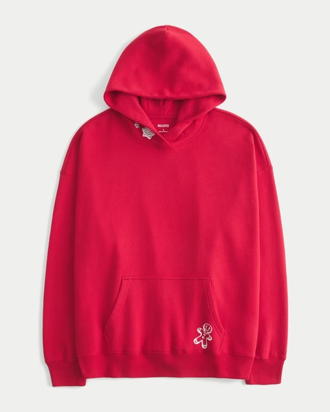 Oversized Glitter Print Sugar Graphic Hoodie