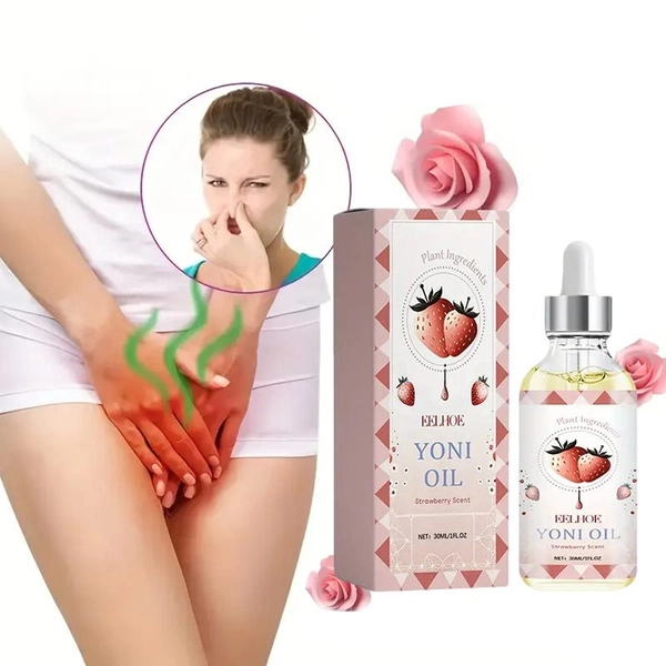 1/2pc Women's care oil - with Strawberry Seed, Artemisia & Clove Bud Oils - Gentle Massage Oil- Alcohol-Free,Sensitive Light Beige Caution - 30ml/1fl.oz Bottle - Women's Daily Care Support