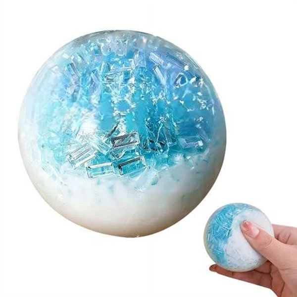 Crunchy Squishies Stress Ball, Moldable Crunchy Squeeze Toys,Soft Sand Squishyies Sensory Toys,Slow Rebound Sensory Squeeze Balls,Ice Skin