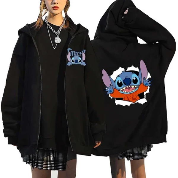 Stitch Zip Up Sweatshirt | Stitch Merch 5XL