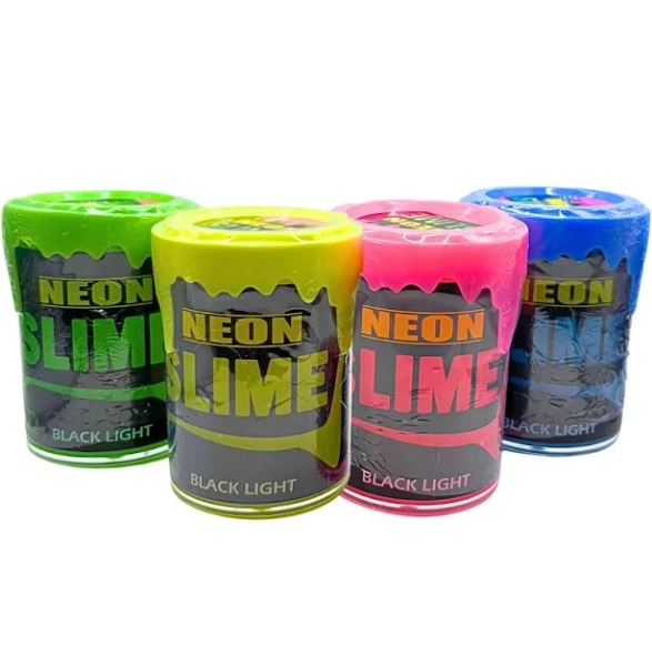 4-Pack Neon Glow in the Dark Slime