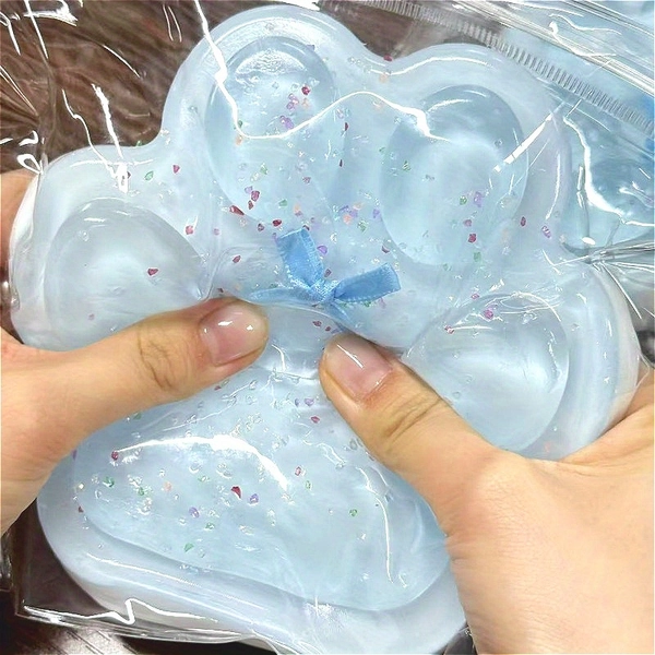 TPR Big Cat Paw Relax Fidget Toy - Sensory Desk Accessory with Sea Salt, Travel-Friendly for s & (Blue,,,, Multicolor) - Party & Celebration Gift for Office,, or use)