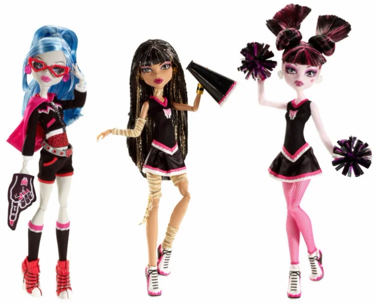 Cleo, Drac, and Ghoulia Fearleading 3-pack