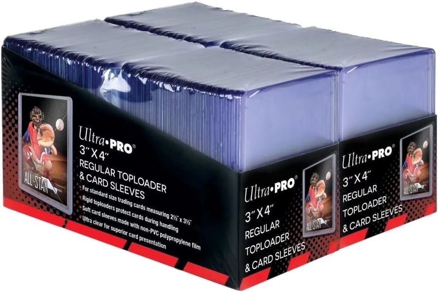 Ultra pro 200ct Top Loader 3 "X4", Baseball card protector Hard plastic, Trading Card Sports Card holder (200 hard card + 200 soft card) - Walmart.com