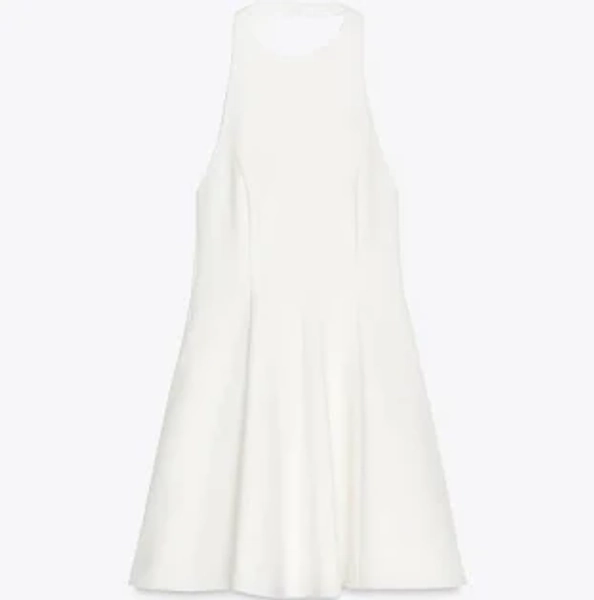 Femme Zara Robe Courte Halter Godets
