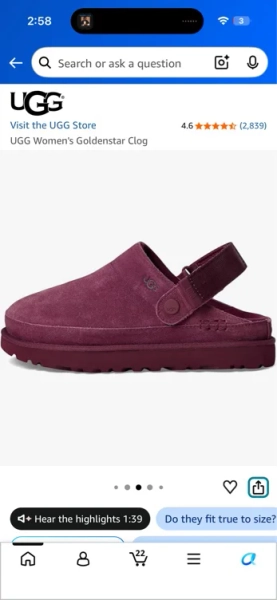 Amazon.com | UGG Women's Goldenstar Clog Shoe, Burnt Magenta, 8 | Mules & Clogs
