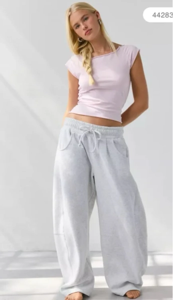 Out From Under Essential Barrel Leg Full Length Sweatpant