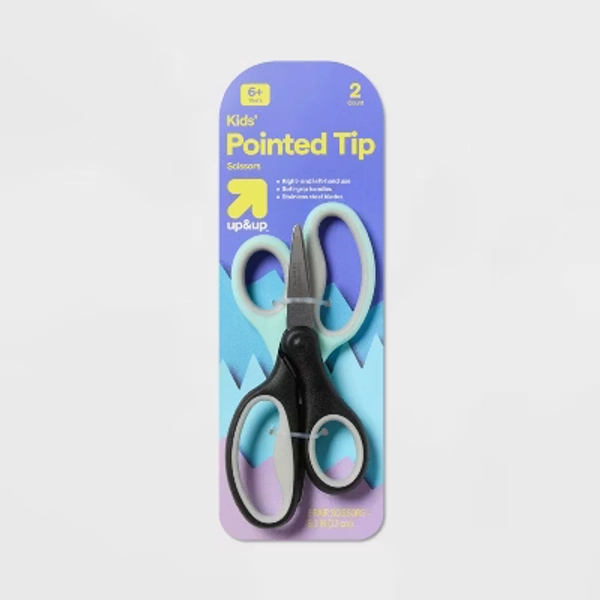 2ct Kids' Scissors Pointed Tip - up&up™