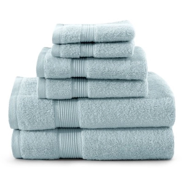 Premium Soft 100% Cotton Bath Towel Set Solid Bat Towels Pack for Home Bath, Gym, Spa & Sports - Aqua Blue