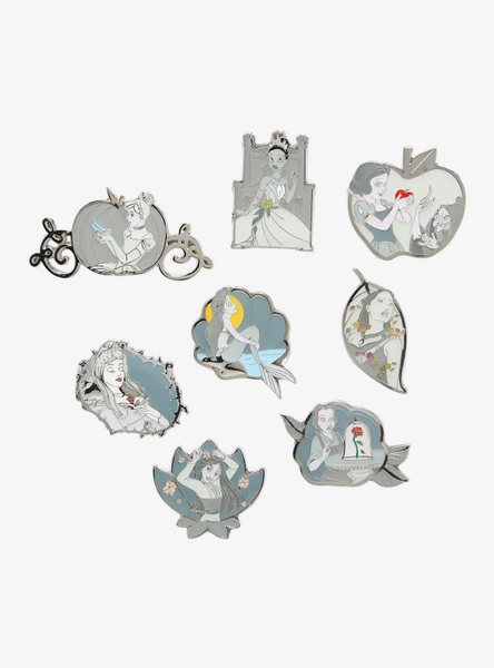 Loungefly Disney Princesses Grayscale Moments Blind Box Enamel Pin - BoxLunch Exclusive