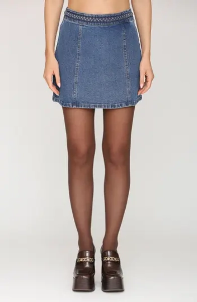 Braid Trim Miniskirt