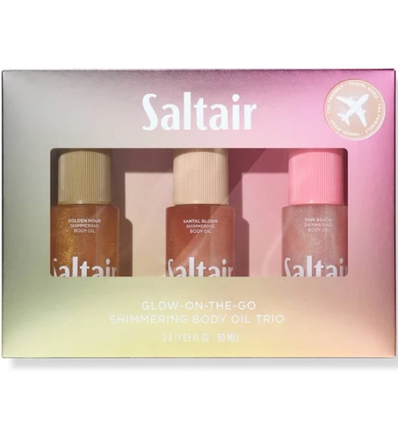 Saltair Glow-On-The-Go Mini Shimmering Body Oil Trio
