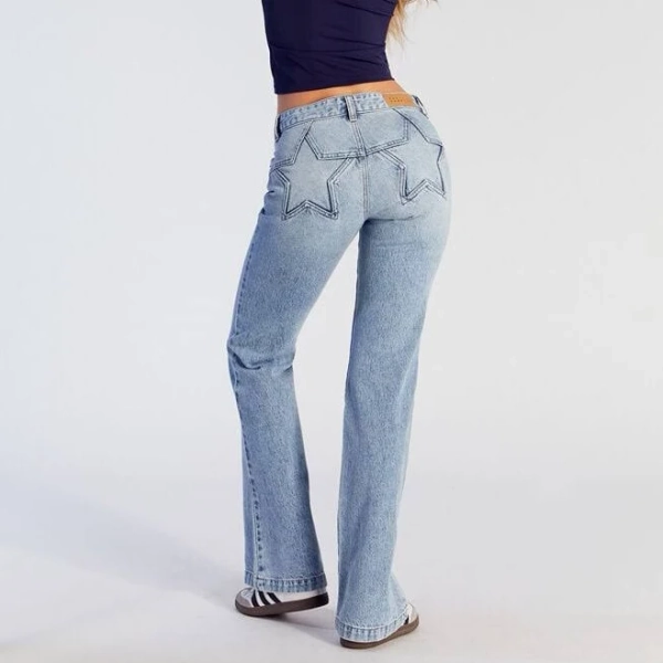 Jade Low Rise Star Bootcut Jeans