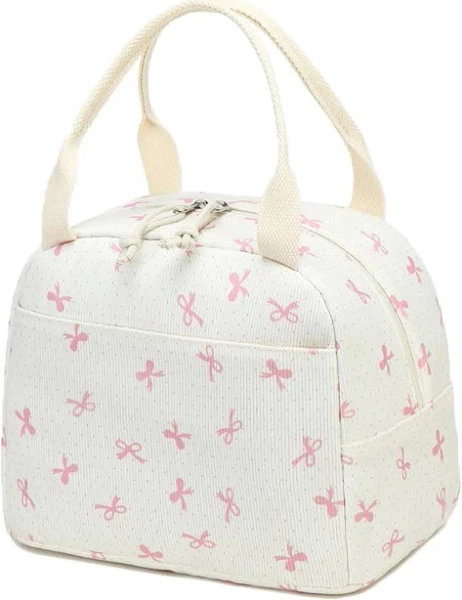 Bluboon Lunch Bag for Women & Men - Cute Corduroy Lunch Tote, Reusable Insulated Lunch Box with Large Capacity - Perfect for Work, Picnic & Travel,