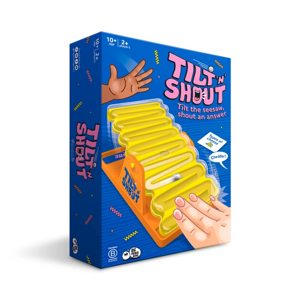 Big Potato Games Tilt ’n’ Shout Board Game, Fast Action-Trivia Party Game with Seesaw Marble-Run Timer, 2+ Players, 20-Min Play, Ages 10+ - Walmart.com