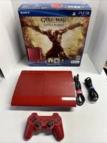 Sony PlayStation 3 500GB Home Console Pack with God of War: Ascension Legacy Bundle - Garnet Red