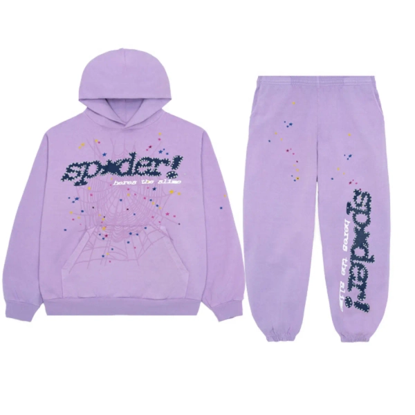 Sp5der Acai Tracksuit Purple | spiderhoodie.org