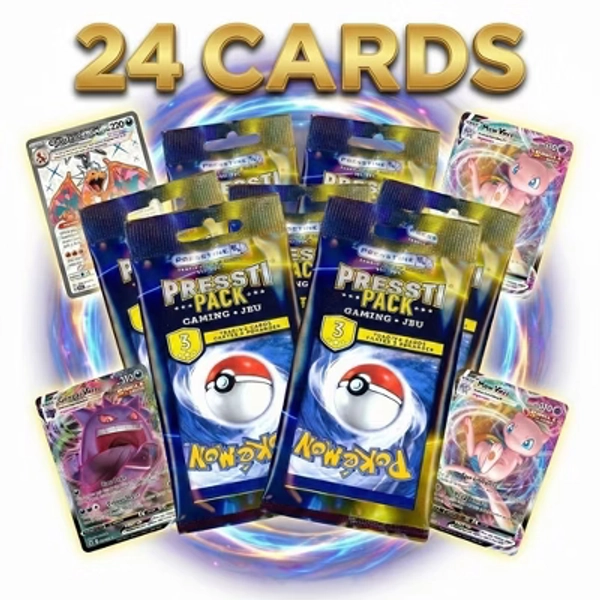 Pack of 8 Presstine Pokemon Presstipack 3-Card Packs - 24 Cards Total