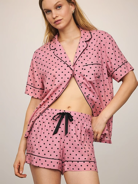 Cotton Flannel Short Pajama Set