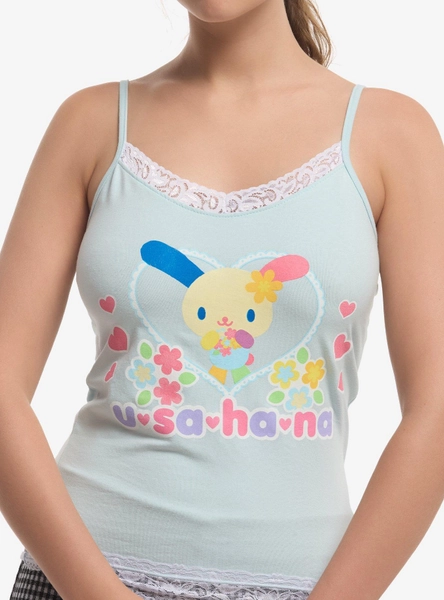 U*SA*HA*NA Heart Flower Lace Girls Cami