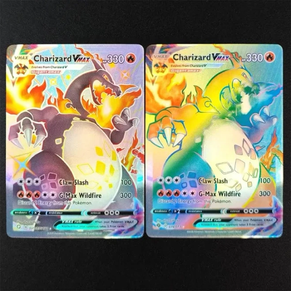 Self Made Proxy PTCG English Charizard Vmax Mega Charizard X ex V GX Hobby Collection Flash Card Toy