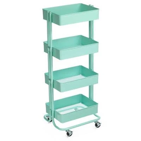 Simply Tidy Lexington 4-Tier Jelly Mint Rolling Cart