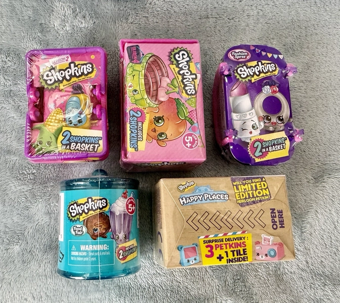 Mix Lot of 5 Shopkins  Blind Box Mystery Toys RARE NEW SEALED