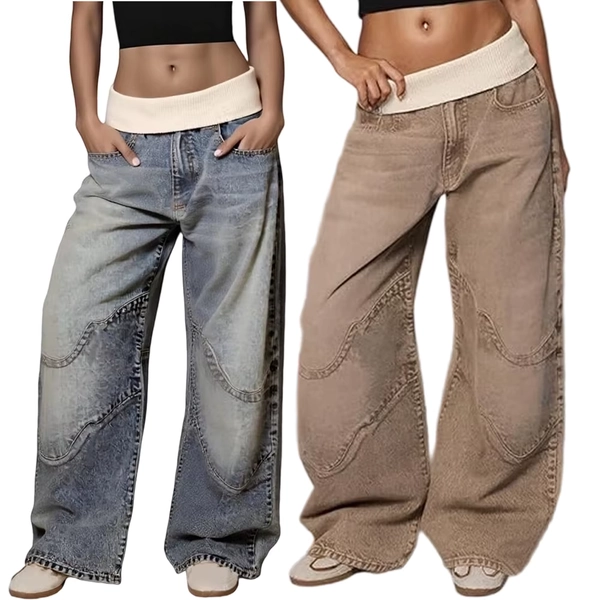 Vintage Wide Leg Jeans Pants Sexy Women High Waist Elegant High Straight Denim Loose Trousers - AliExpress 