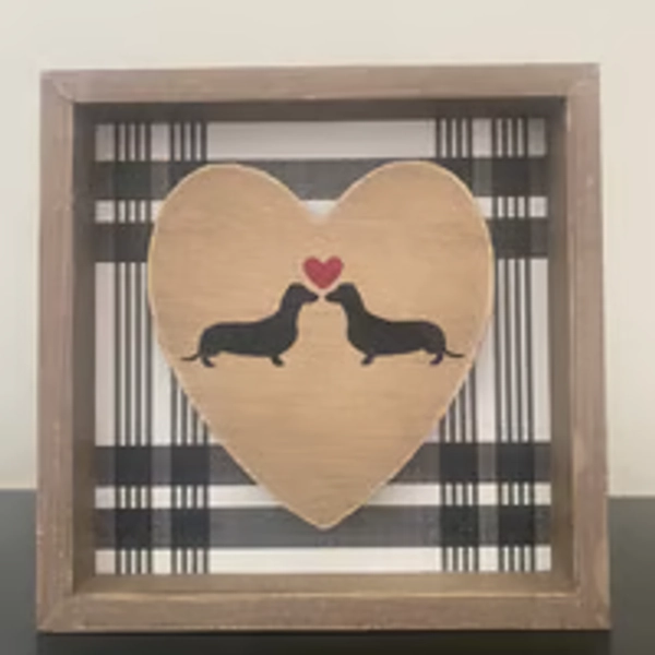 Valentines dachshund decor