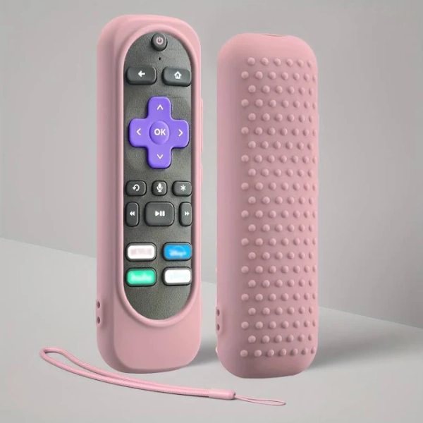Roku remote cover cover, 1pc Silicone Remote Control Case for ROKU/Hainan TCL TV Remotes, Cover for remote control, Large Opening Shockproof Washable