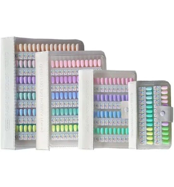 240/180 Colors 2.0 Upgraded Magnetic Tips PU+Acrylic Nail Art Swatch Book Gel Polish