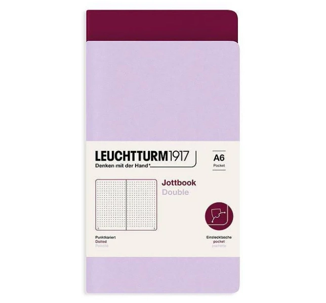 Lilac and Port Red Dotted Jottbook Duo