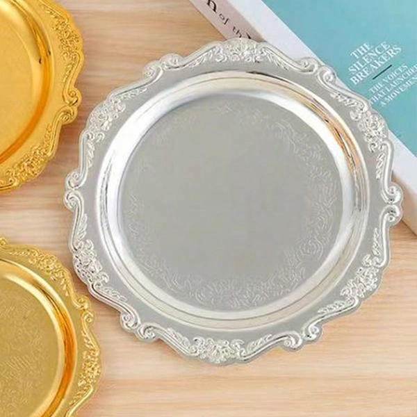 Metal Cake Stand, Afternoon Tea Dessert Tray, Home Living Room Coaster, Snack Plate, Fruit Plate, Jewelry Storage Tray, Decorative Items, Snack Storage Tray, Afternoon Tea Tray, Cup Tray, Jewelry Tray, Holiday Centerpiece Decor, Hotel Home, Office Decor, Birthday Party