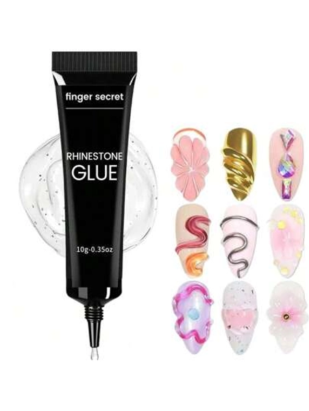 No Wipe 3D Nail Art Sculpture Gel,Hard Gel For Nails,3D Gel For Nails,Non Wipe Clear Sculpting Gel,So/Lid Nail Glue Gel,Clear Buil/Der Gel