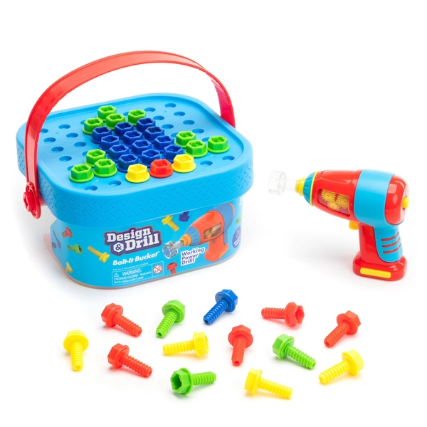 Educational Insights Design & Drill Bolt-It Bucket, Preschool STEM Toy,  Ages 3+ - Walmart.com