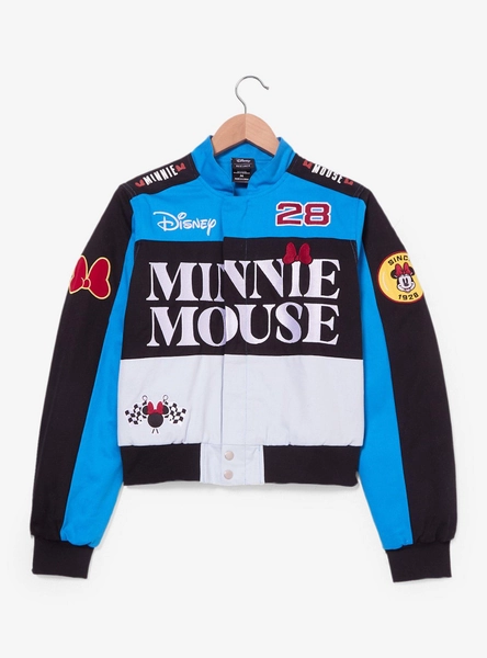 Disney Minnie Mouse Icons Women's Cropped Moto Jacket — BoxLunch Exclusive 