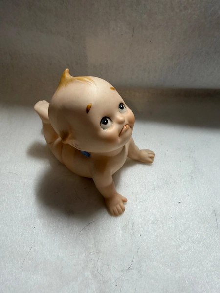 Lefton Bisque Kewpie Doll with Second Smaller Kewpie