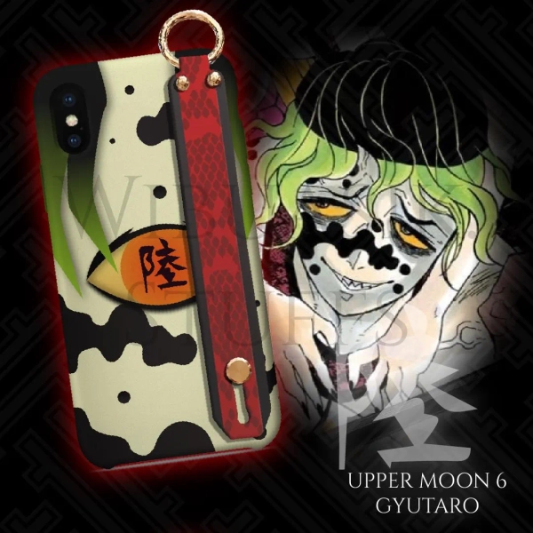Feral Dual-Blade Demon Brother Anime-Inspired Phone Case with Hand Strap for iPhone & Samsung | Dark Brutal Aesthetic Cover