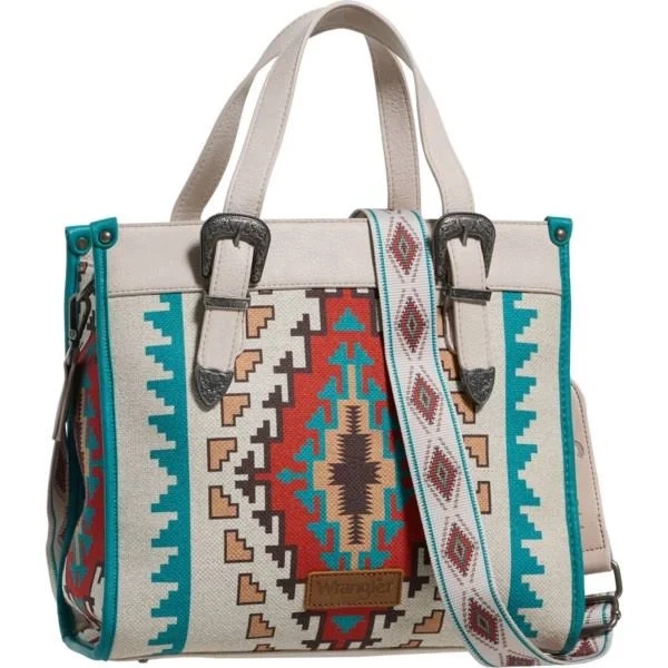 Wrangler Women's Aztec-Print Satchel with Buckles