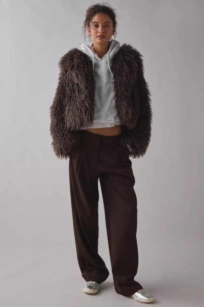 Azalea Wang Ruperta Shaggy Faux Fur Jacket