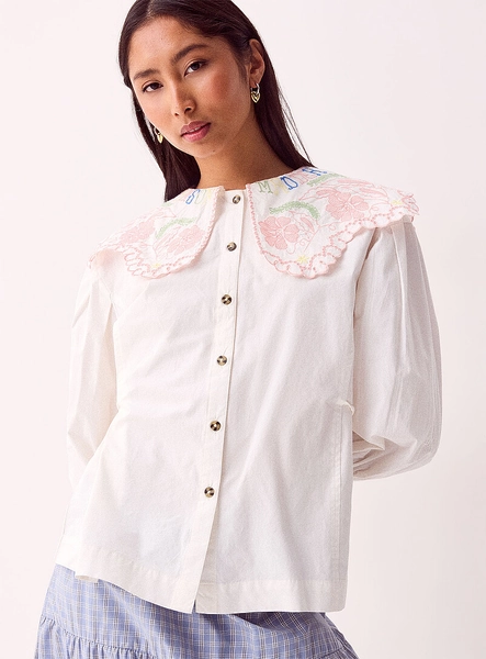 La blouse Valentina col broderies