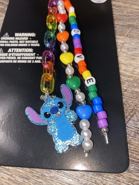 Claire's excl Disney pride Lilo & stitch rainbow keychain Bag Backpack Clip | eBay