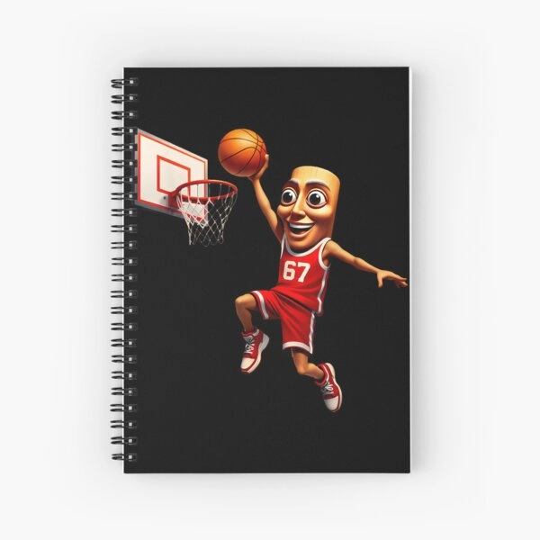67 Jersey Tung Sahur Basketball Boys Dunk Internet Meme Kids Journal