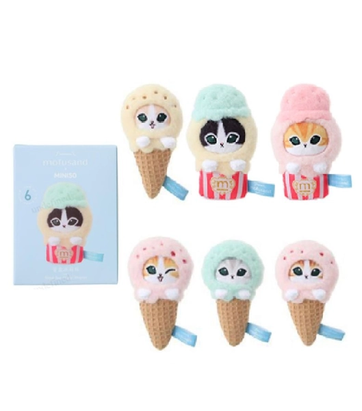 Mofusand Ice Cream Collection Plush Fridge Magnet Surprise Blind Box