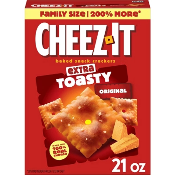 Cheez-It Extra Toasty Family Size Cheese Crackers - 21oz