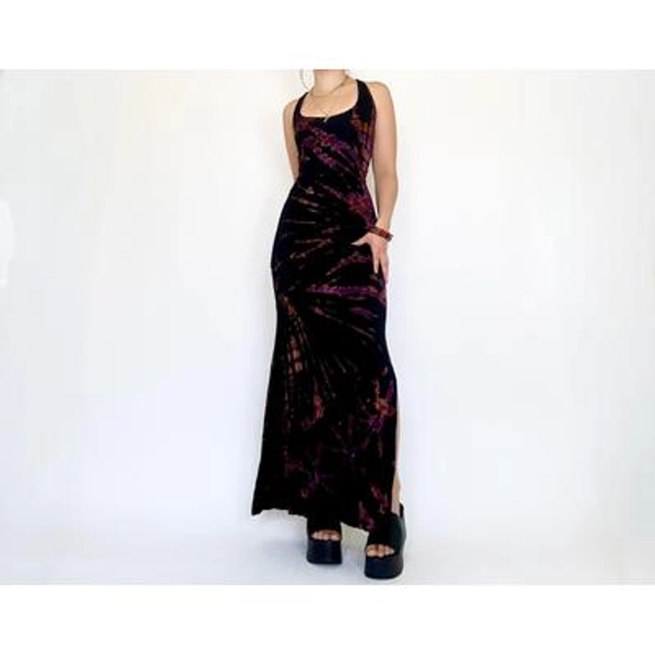 Nebula Dress - Black Tie dye, Tie Dye Maxi Dress, Rave dress, festival dress, boho dress, Hippie Dress, Fairy Dress,