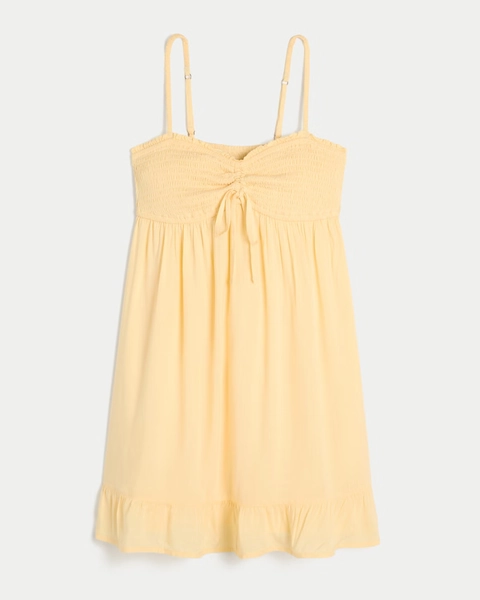 Smocked Bodice Mini Dress