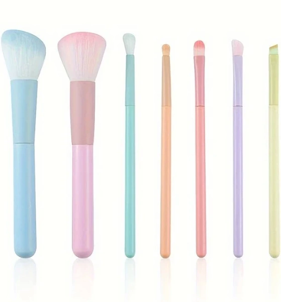 7-Piece Hypoallergenic Makeup Brush Set, Cute makeup brushes, Makeup brushes for girls, Make up brush set, Pink makeup brushes, Makeup gift set,